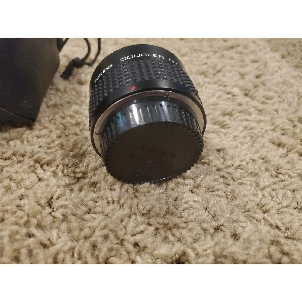 Vintage Tokina 2x Doubler Teleconverter Lens Pentax PK P/KA Mount Caps Pouch Jap